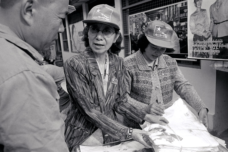 Kyaingtong, Eastern Shan State 2012: shot a couple weeks before the parliamentary elections that officially ushered democracy leader Aung San Suu Kyi into government. This was the first visit to Myanmar where I'd seen ASSK paraphenalia openly sold.